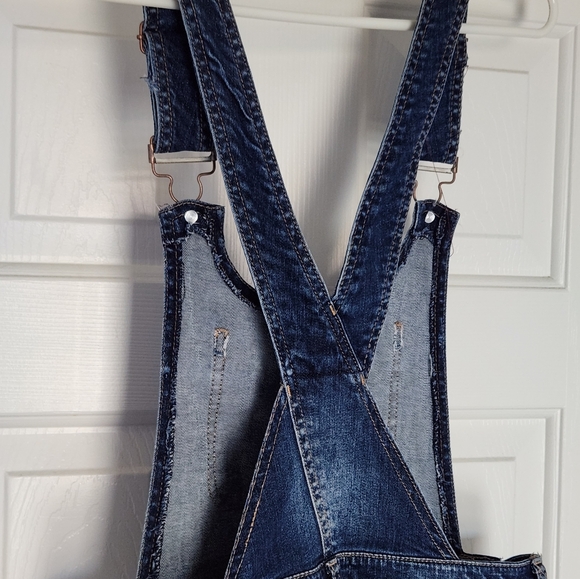 Overalls U2B Urban Basics denim adjustable straps stretchy shorts - Picture 6 of 14